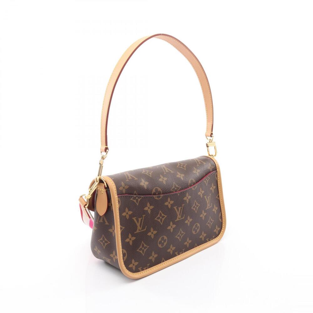 Louis Vuitton Diane NM Shoulder Bag Canvas Leather Monogram Brown